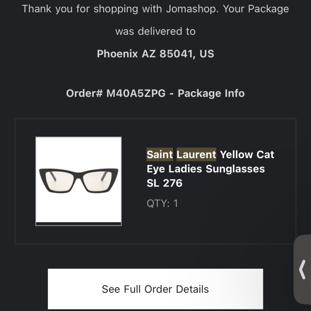 Saint Laurent Black Square Sunglasses - Picture 5 of 6